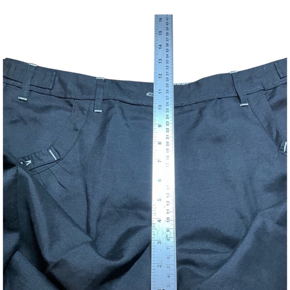 LARRY LEVINE Linen Rayon Blend Wide Leg Cuffed Capris Cropped Trousers Sz 14 - Picture 6 of 9